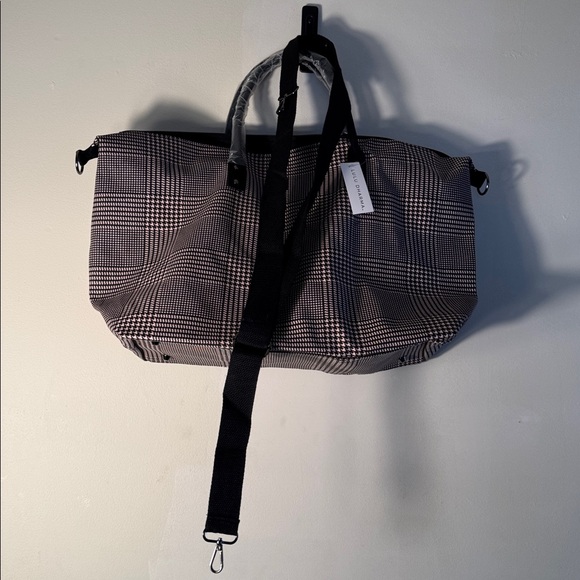 LuLu Dharma Weekender Tote Bag Pink Plaid Frasier New with Tags has blemish - Picture 8 of 10